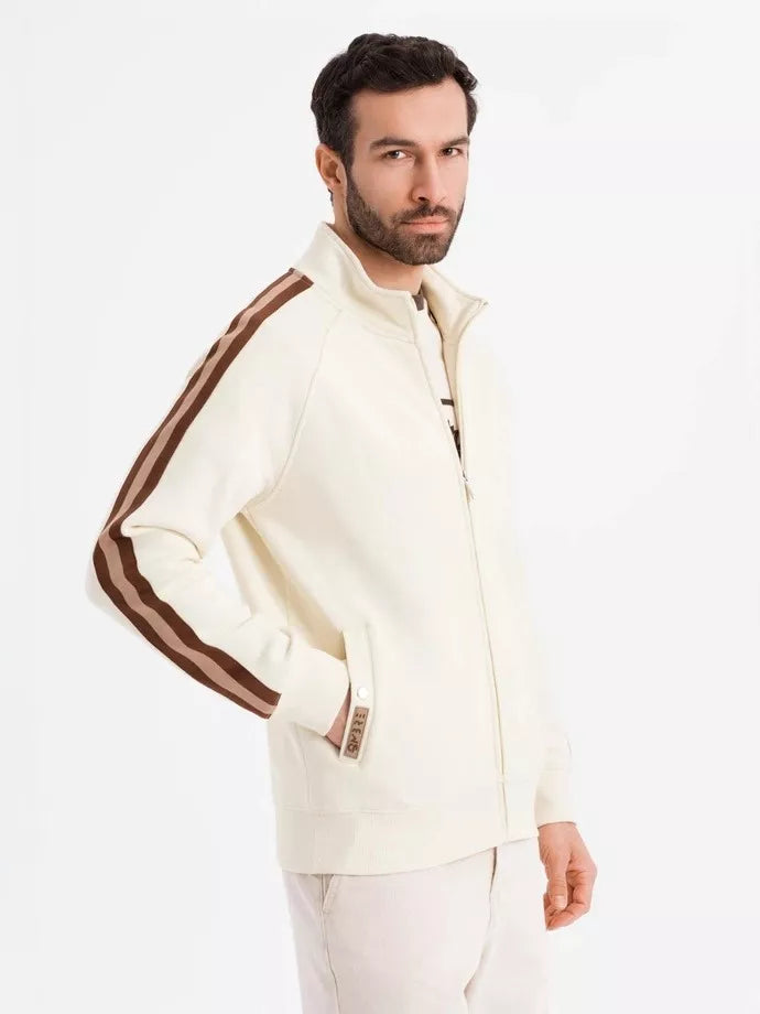 Vyriškas rusvos spalvos megztinis aukštu kaklu Olin