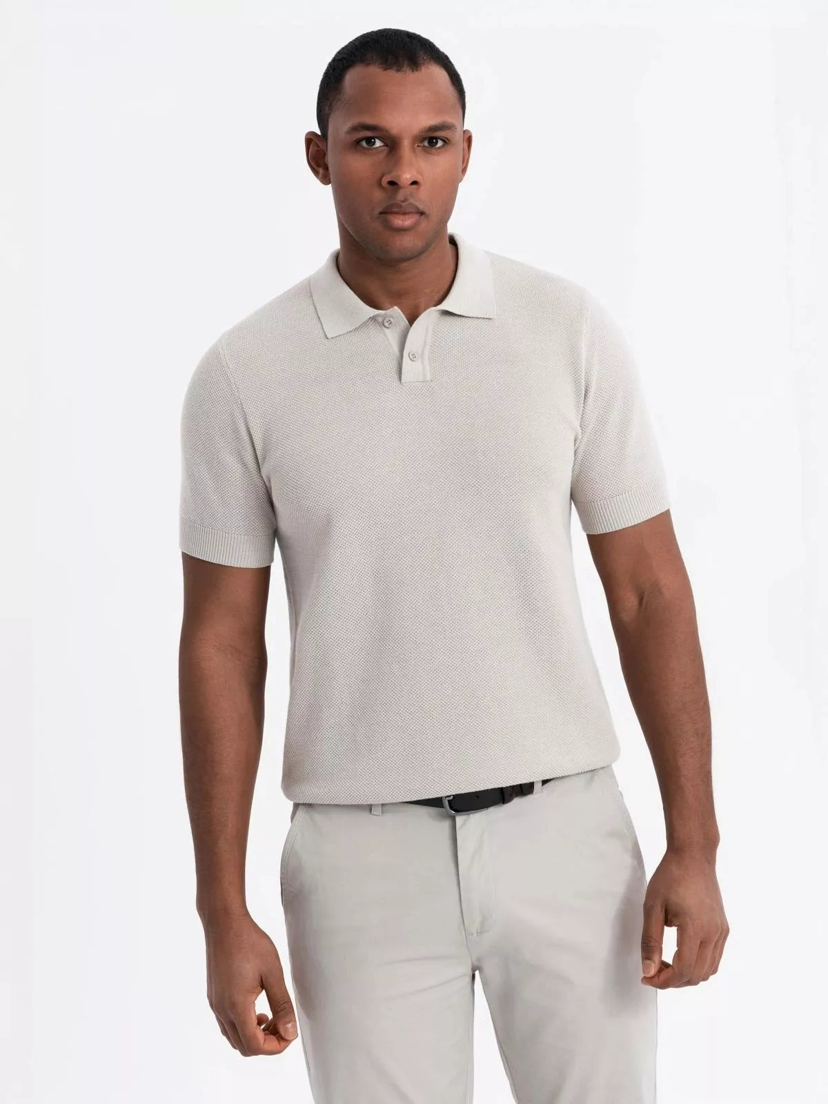 Vyriški rusvos spalvos polo marškinėliai Swing