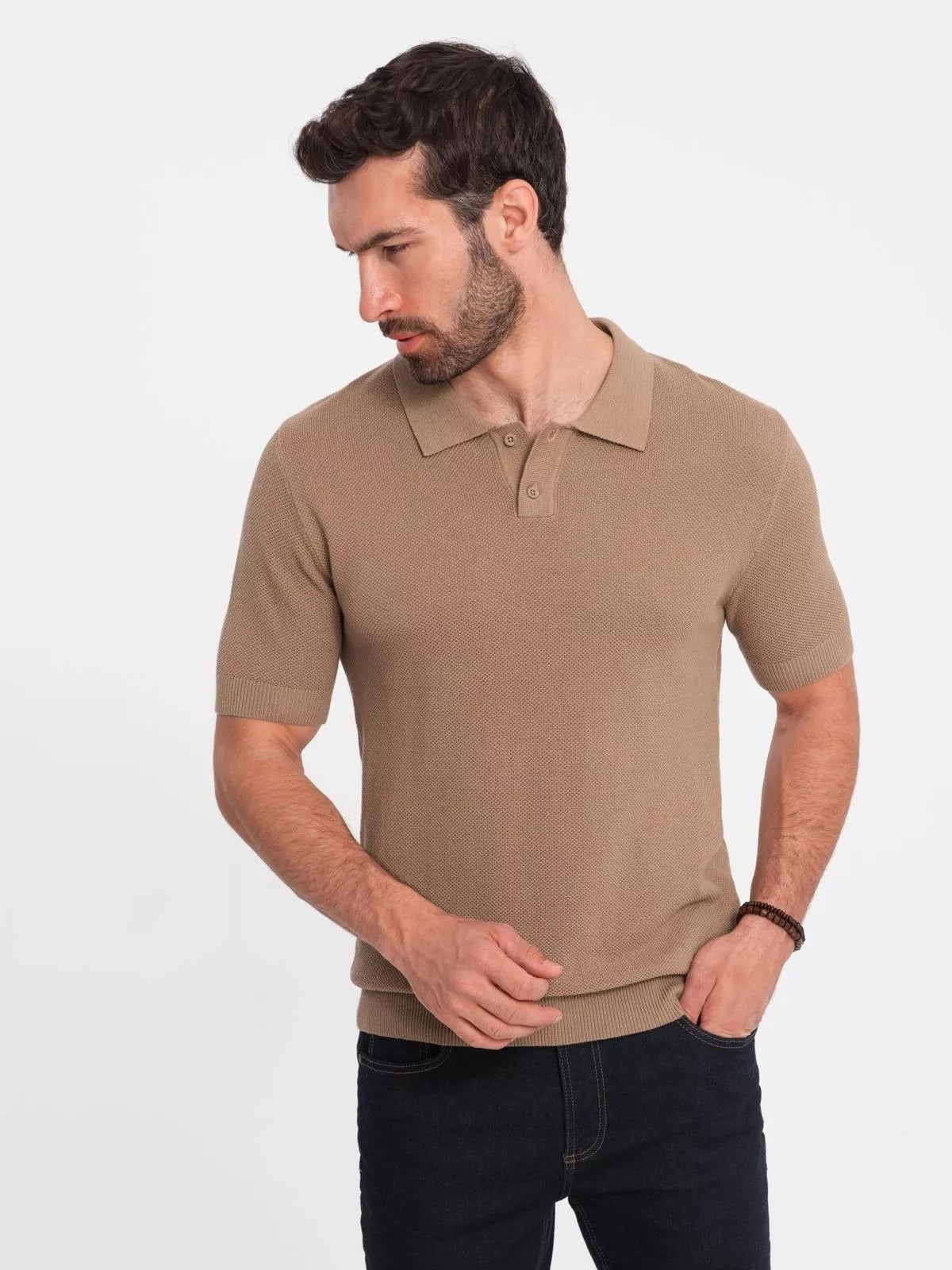 Vyriški rudos spalvos polo marškinėliai Swing