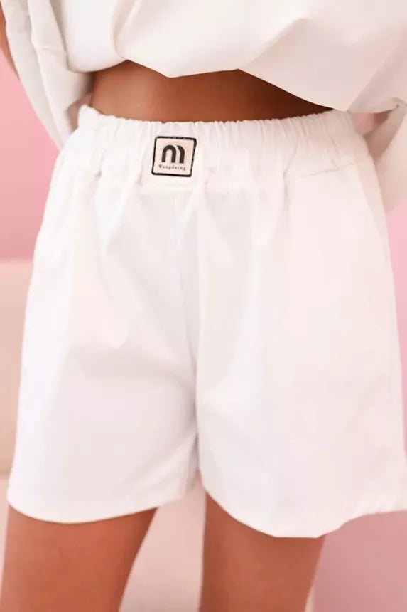 Moteriškas baltos spalvos komplektas Glossy