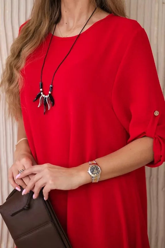 Moteriškas raudonos spalvos komplektas Elis