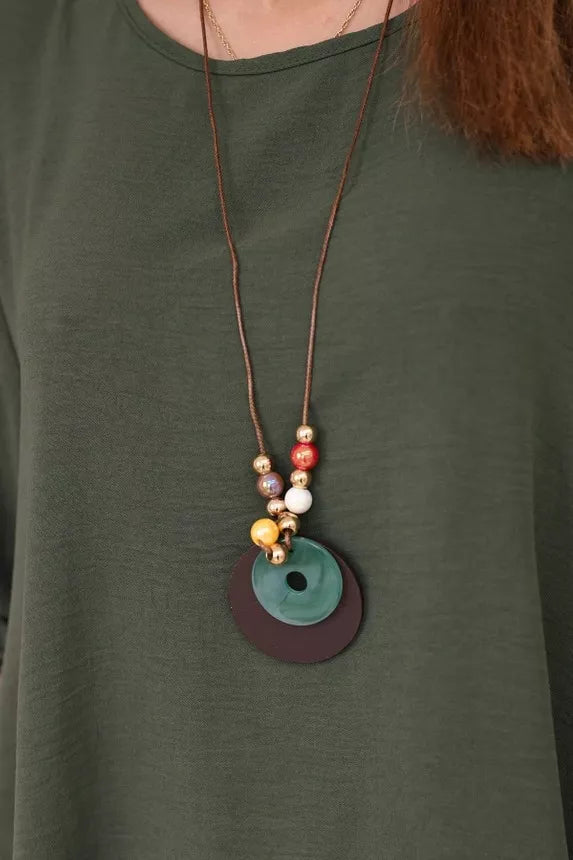 Moteriškas chaki spalvos komplektas Elis