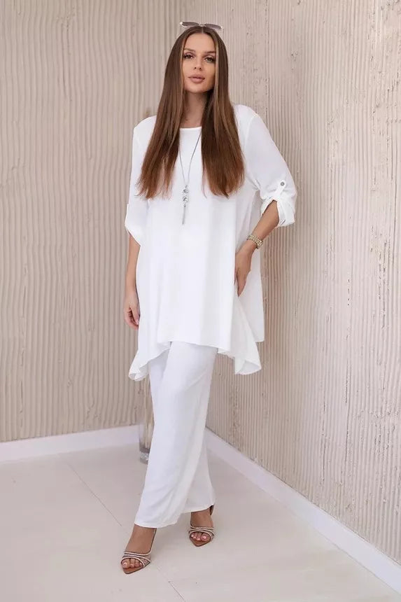 Moteriškas baltos spalvos komplektas Elis