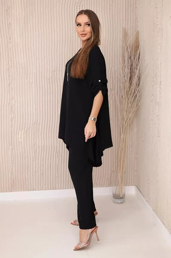 Moteriškas juodos spalvos komplektas Elis