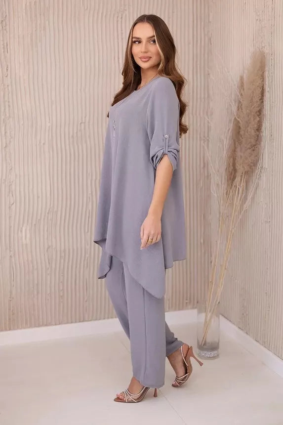 Moteriškas pilkos spalvos komplektas Elis