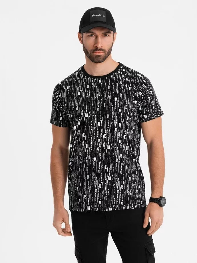 Vyriški juodos spalvos marškinėliai Authentic