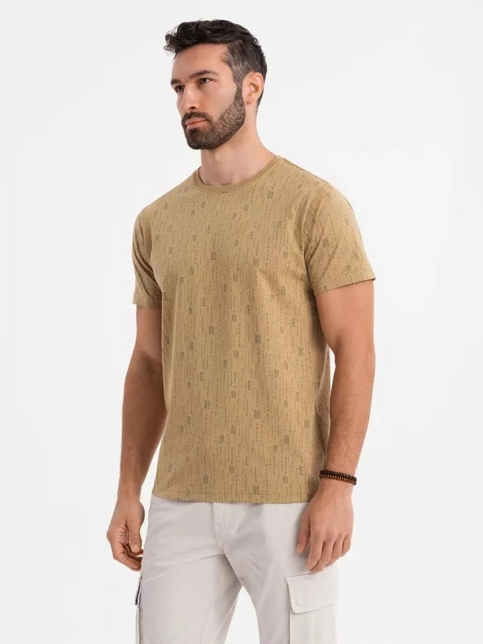 Vyriški rusvos spalvos marškinėliai Authentic