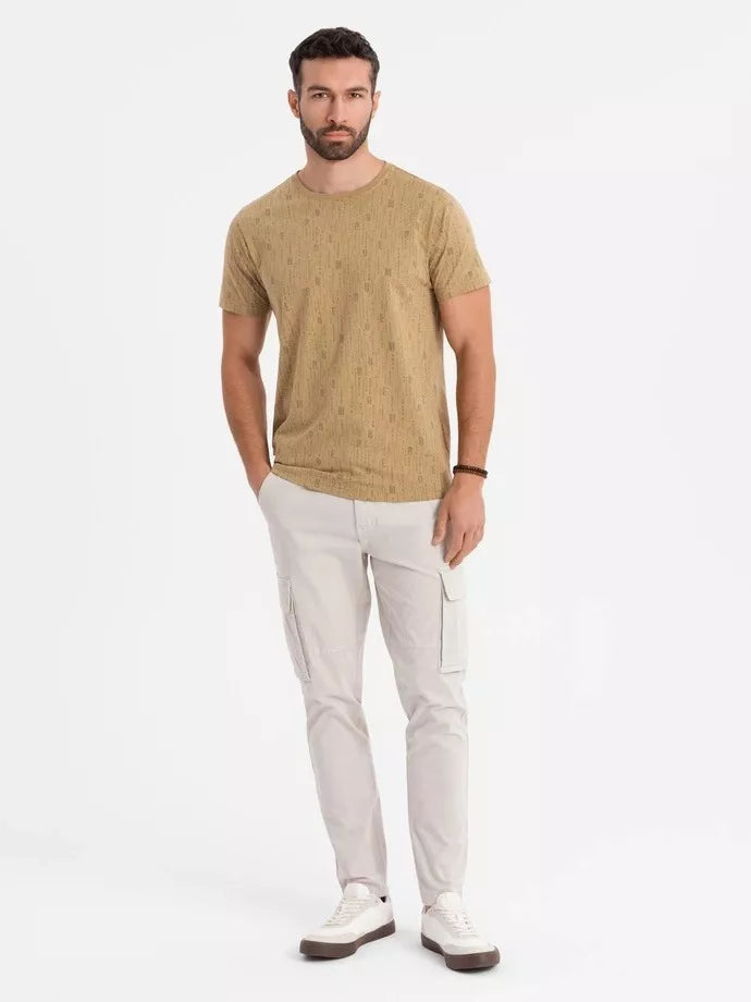 Vyriški rusvos spalvos marškinėliai Authentic