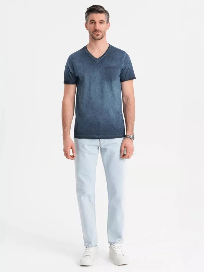 Vyriški tamsiai mėlynos spalvos marškinėliai Montel