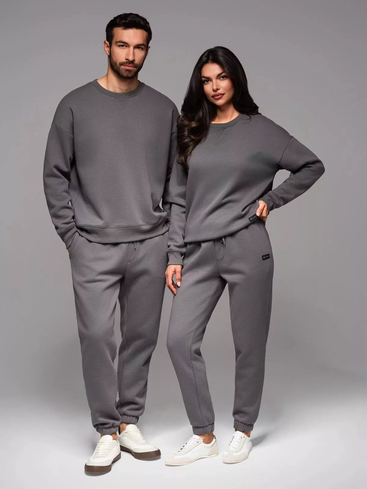 Unisex laisvalaikio kostiumas pilkos spalvos Couple