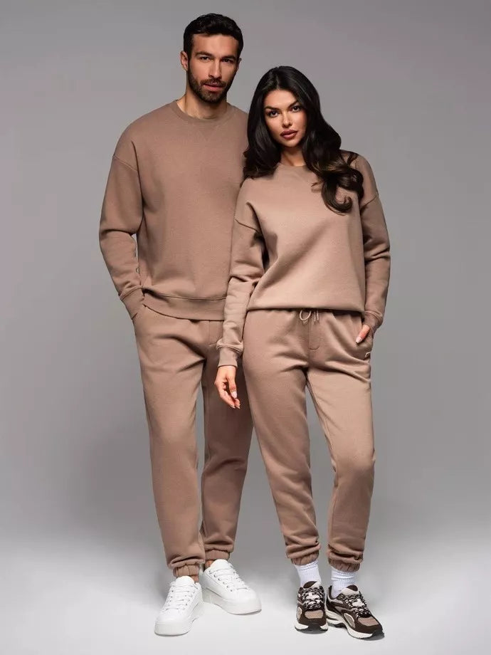 Unisex laisvalaikio kostiumas rudos spalvos Couple