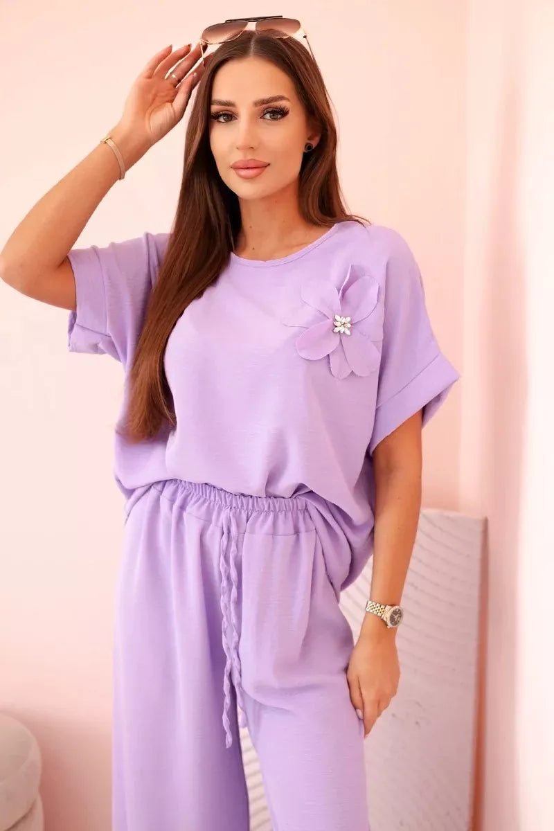 Moteriškas šviesiai violetinis komplektas Loren