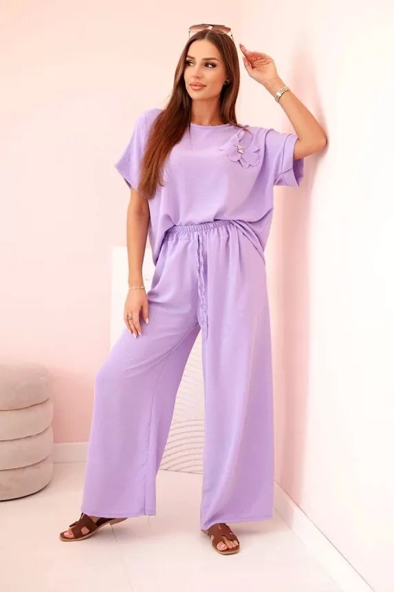 Moteriškas šviesiai violetinis komplektas Loren
