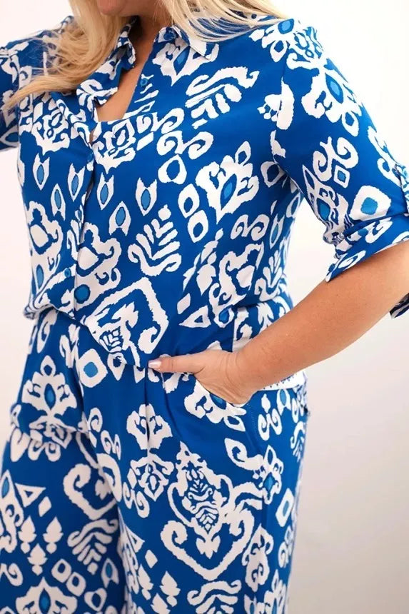 Moteriškas mėlynos spalvos komplektas Anda