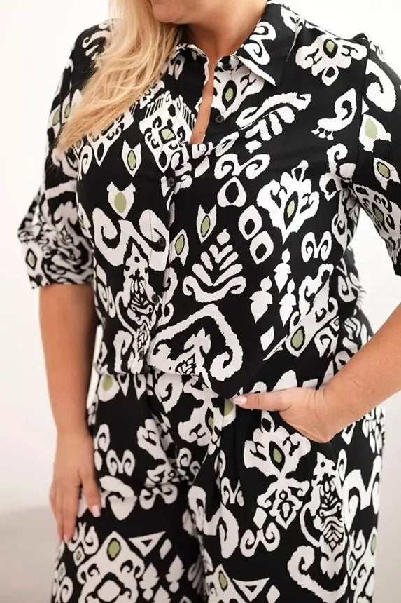 Moteriškas juodos spalvos komplektas Anda