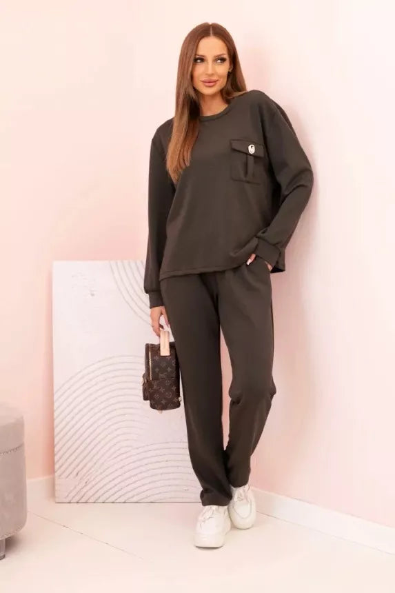 Moteriškas chaki spalvos komplektas Naomi