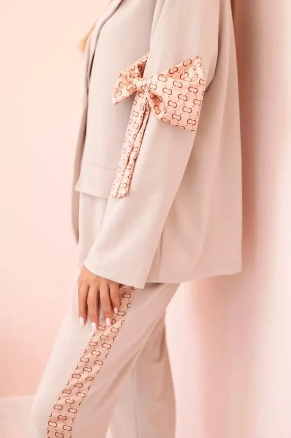 Moteriškas smėlio spalvos komplektas Rene