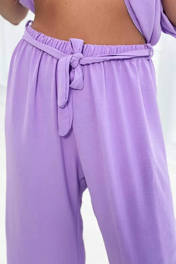 Moteriškas šviesiai violetinis komplektas Folk
