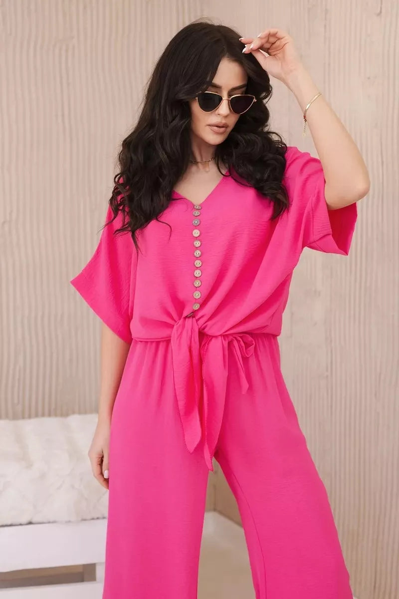 Moteriškas rožinis komplektas Folk