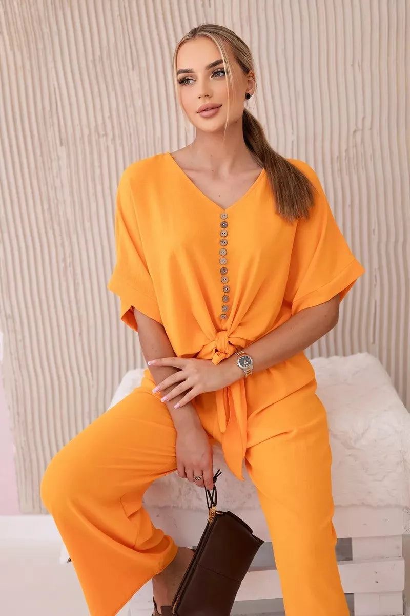 Moteriškas oranžinis komplektas Folk