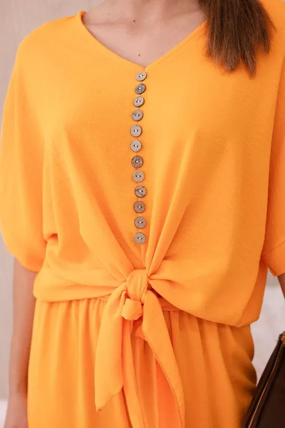 Moteriškas oranžinis komplektas Folk