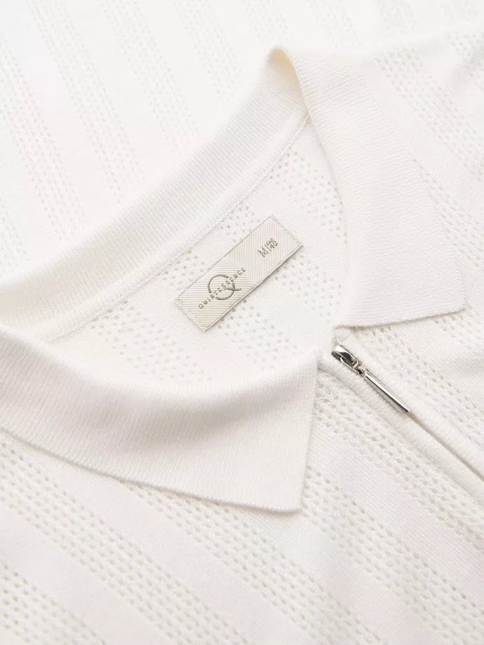 Vyriška baltos spalvos polo marškinėliai Elegant