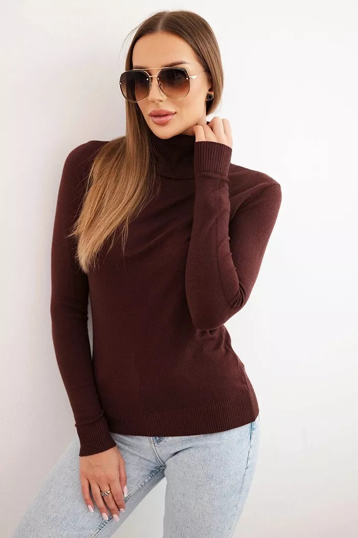 Moteriškas tamsiai rudas megztinis Cloud