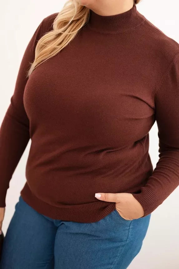 Moteriškas rudos spalvos megztinis Kato