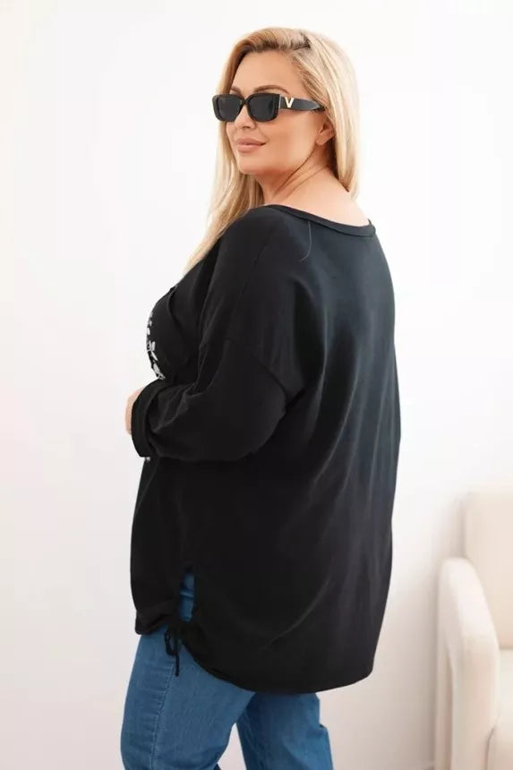 Moteriškas juodas džemperis Medy