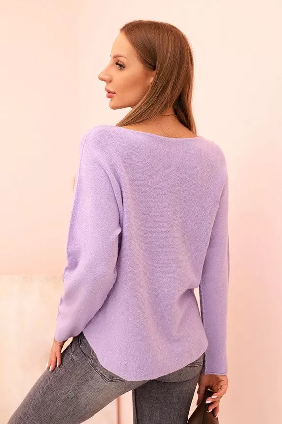 Moteriškas violetinis megztinis Remo