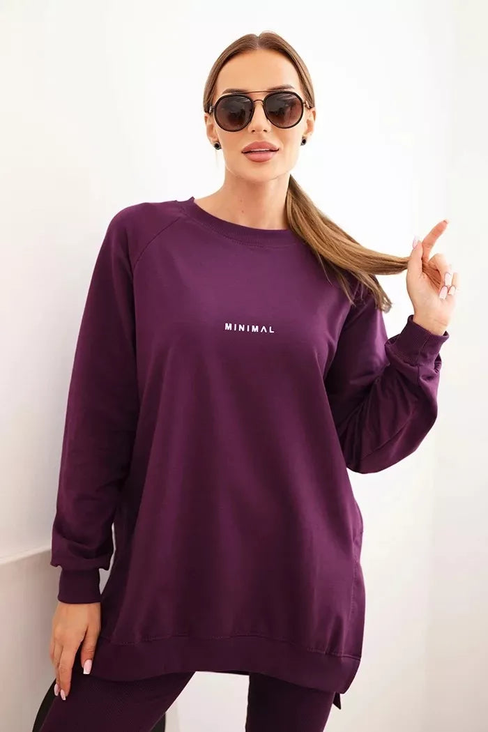 Moteriškas violetinis komplektas Minimal