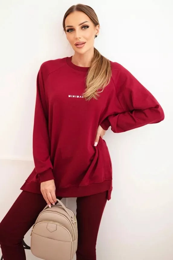 Moteriškas raudonas komplektas Minimal