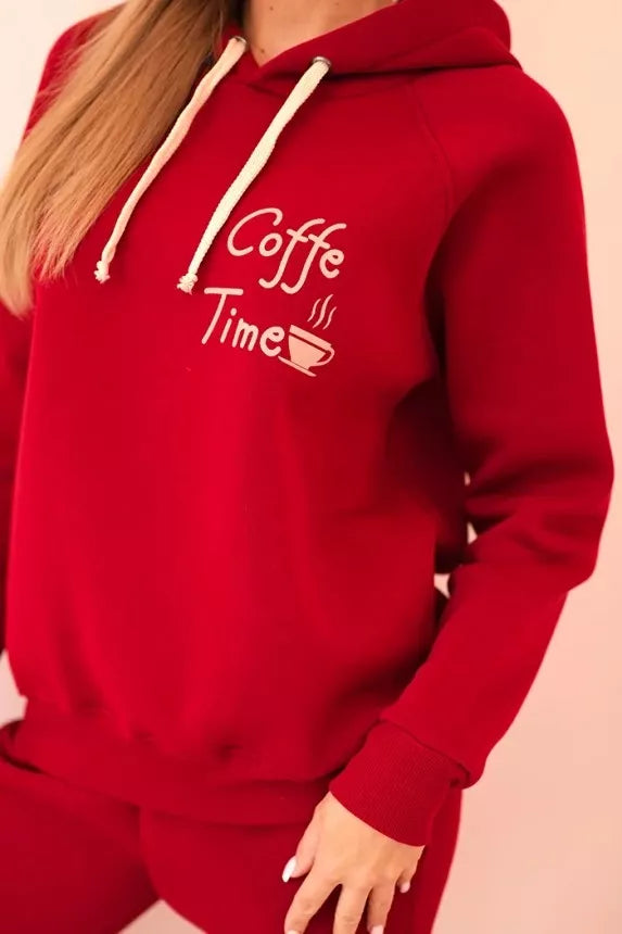 Moteriškas raudonas komplektas Coffe