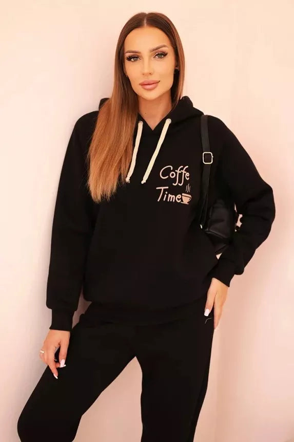 Moteriškas juodas komplektas Coffe