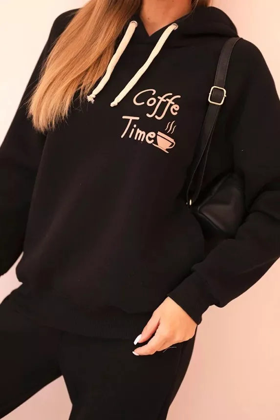 Moteriškas juodas komplektas Coffe