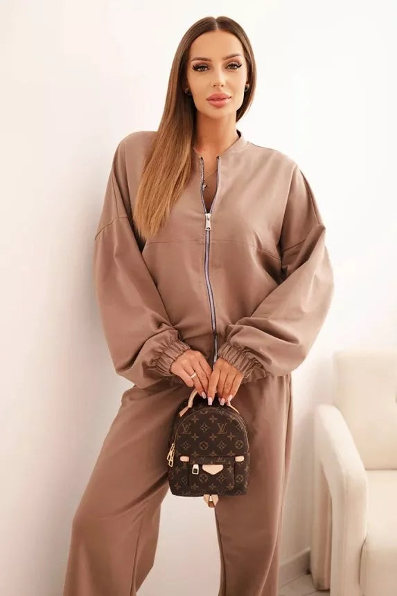 Moteriškas rudas komplektas Fan