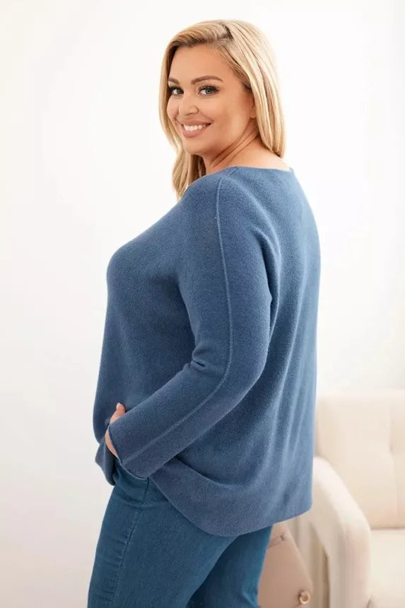 Moteriškas mėlynas megztinis Minos