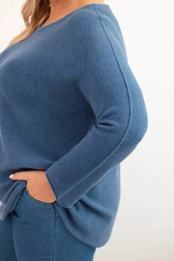 Moteriškas mėlynas megztinis Minos