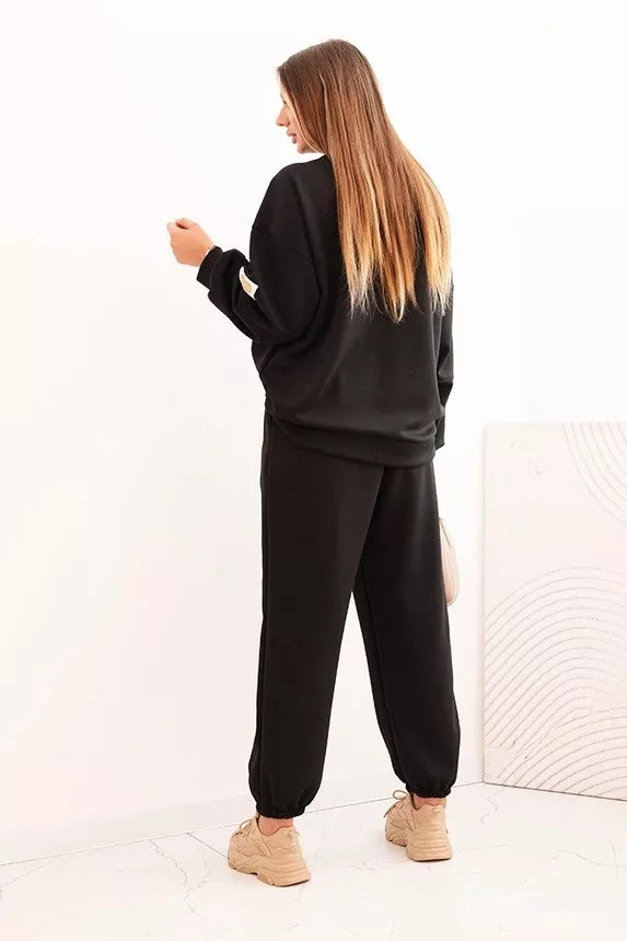 Moteriškas juodas  laisvalaikio komplektas Isabel