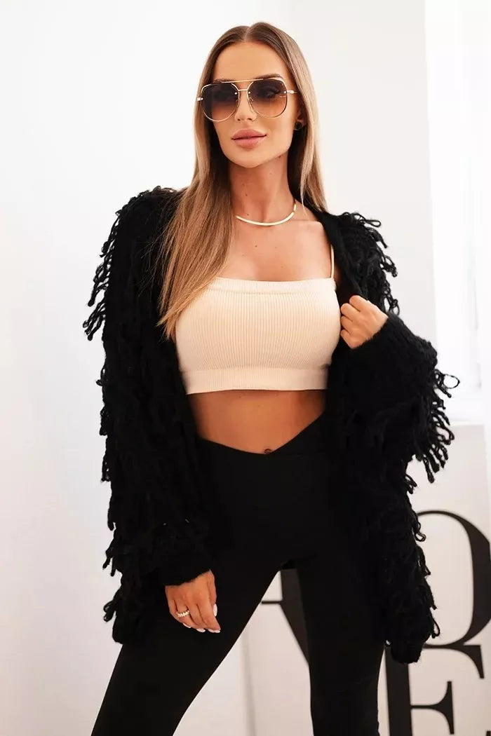 Moteriškas juodas kardiganas Uma