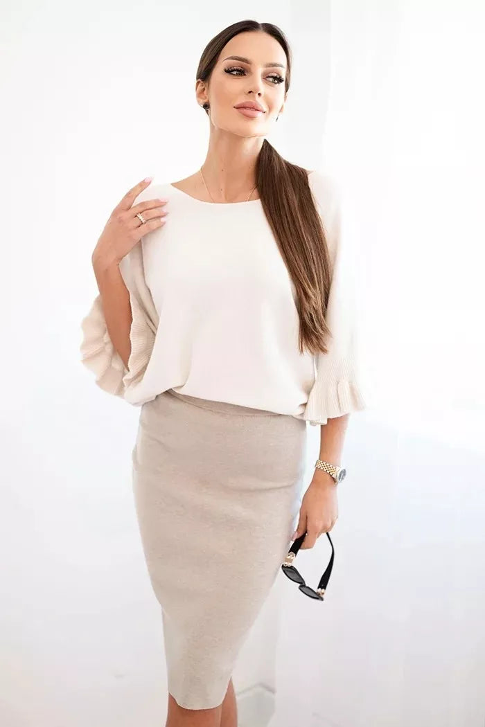 Motrtiškas rusvas sijonas Lima