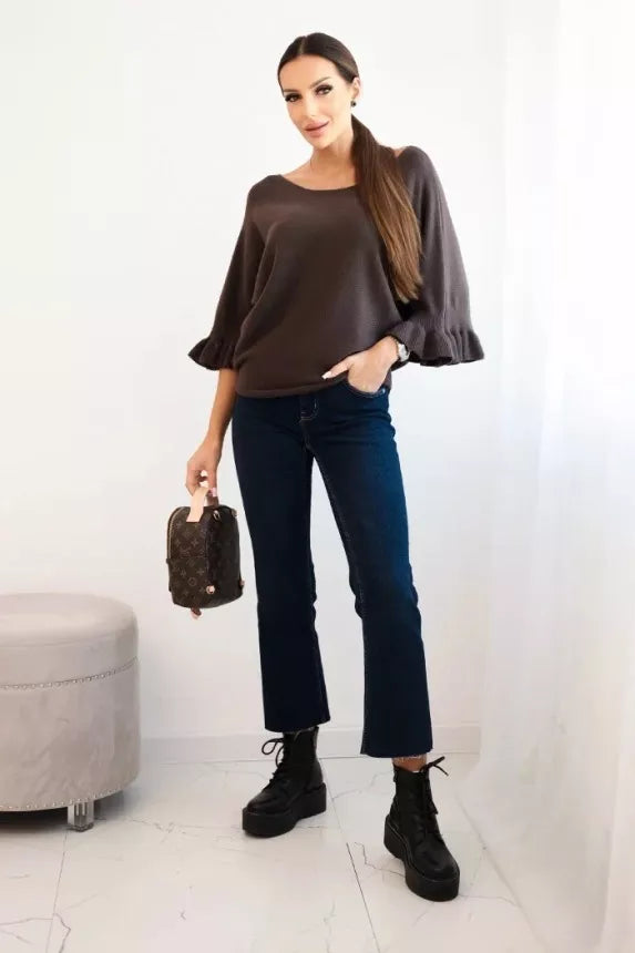 Moteriškas rudas megztinis Avril