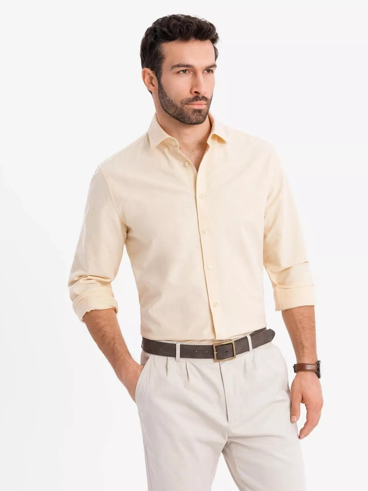 Vyriški geltonos spalvos marškiniai Adrian