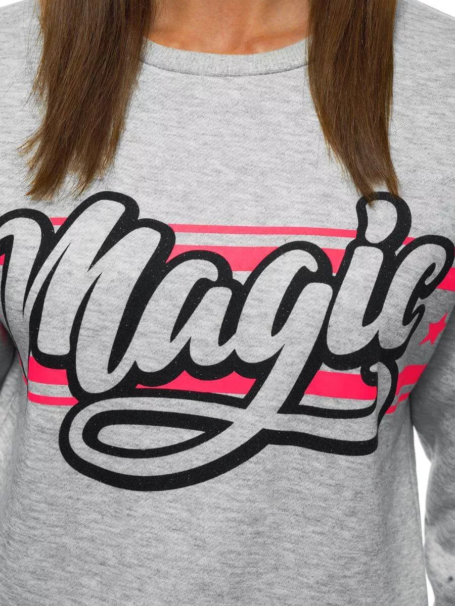 Pilkos spalvos džemperis Magic