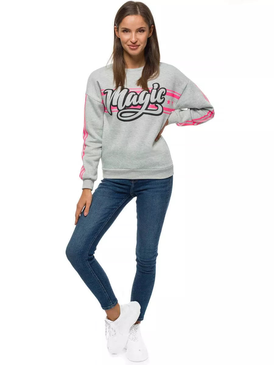 Pilkos spalvos džemperis Magic