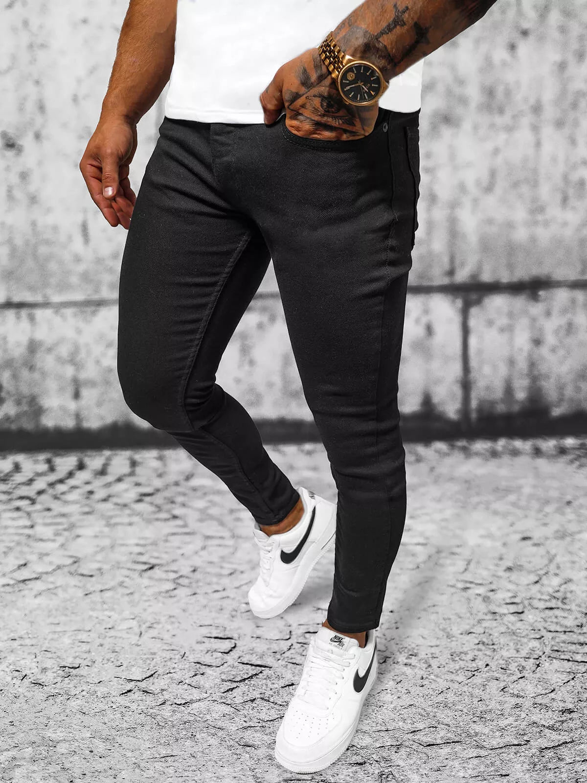 Džinsai juodos spalvos Suran