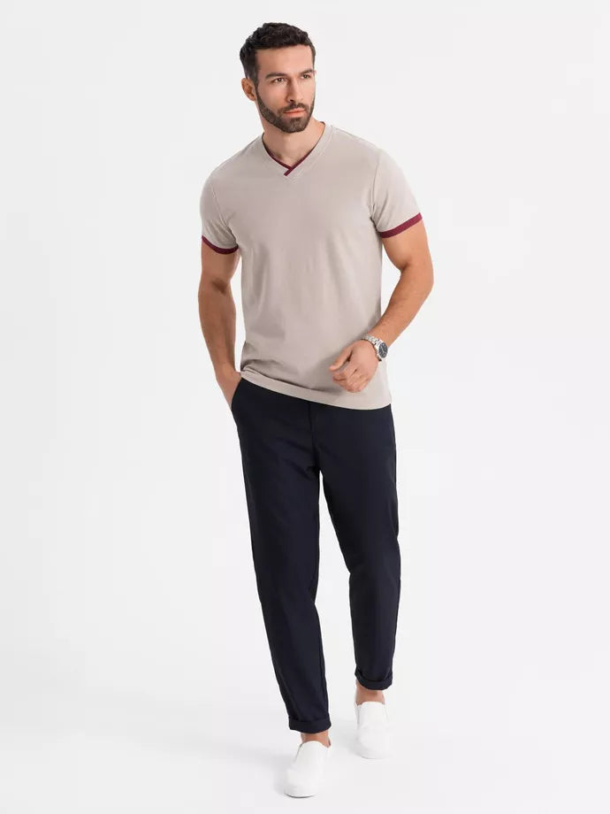 Vyriški rusvos spalvos marškinėliai Brak