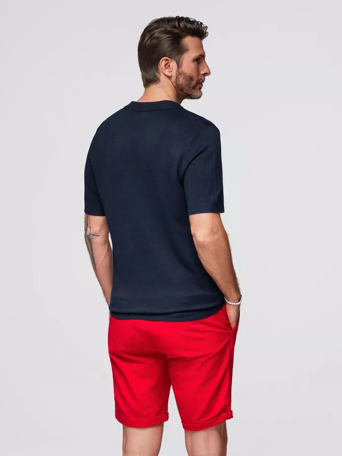 Vyriški tamsiai mėlyni polo marškinėliai Mark