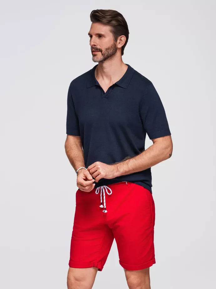 Vyriški tamsiai mėlyni polo marškinėliai Mark