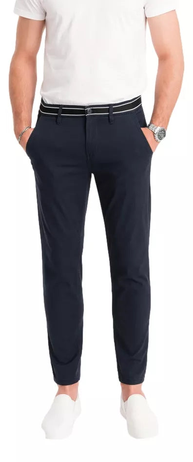 Vyriškos tamsiai mėlynos spalvos kelnės Adam